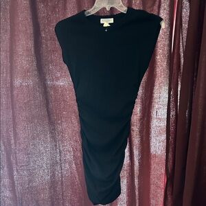 Michael Stars Ruched Black Maxi Dress-xs